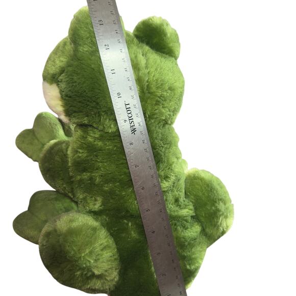 Toys R Us GREEN FROG Plush 2015 Stuffed Animal 14” Geoffrey Rare Big Eyes Soft - Picture 7 of 7